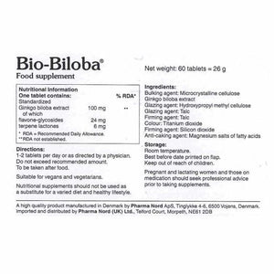 Pharma Nord Bio-Biloba® 100mg Extract – Highest Antioxidant Content 60 Tabs