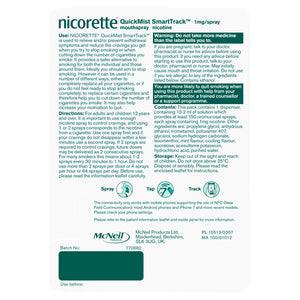Nicorette QuickMist SmartTrack 1mg Mouthspray + App