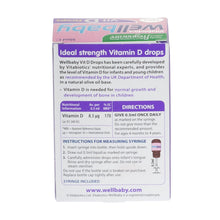 Load image into Gallery viewer, Vitabiotics Wellbaby Vitamin D-Drops 4 Months To 4 Years