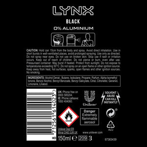 Lynx Body Spray & Deodorant Black
