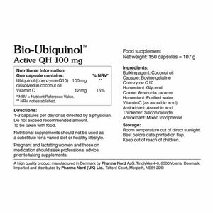 Pharma Nord Bio-Ubiquinol Active QH 100mg 150 Capsules