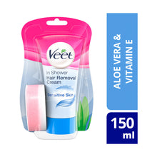 Load image into Gallery viewer, Veet In Shower Hair Removal Cream Sensitive