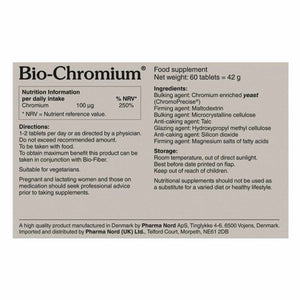 Pharma Nord 100mcg Bio-Chromium - 60 Tablets Control Blood Sugar