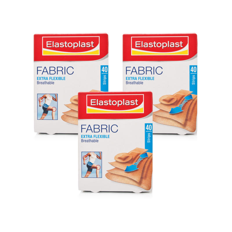 Elastoplast Fabric Plasters Triple Pack