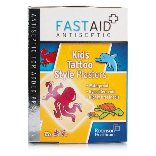 Fast Aid Antiseptic Kids Tattoo Style Plasters