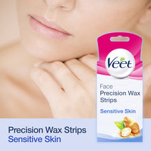 Load image into Gallery viewer, Veet Easy Grip Ready to Use Face Wax Strips for Sensitive Skin