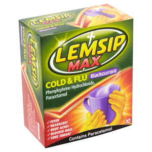 Lemsip Max Cold And Flu Blackcurrant Sachets