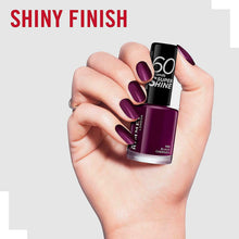 Load image into Gallery viewer, Rimmel 60 Seconds Super-Shine Nail Polish Black Cherries 345