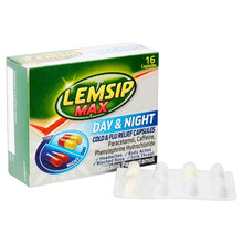 Load image into Gallery viewer, Lemsip Max Day &amp; Night Cold &amp; Flu Relief Capsules