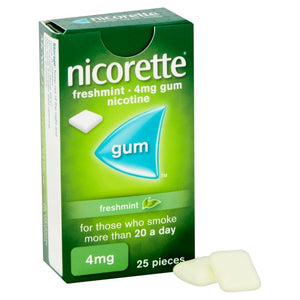Nicorette 4mg Freshmint Chewing Gum- 25 Pieces