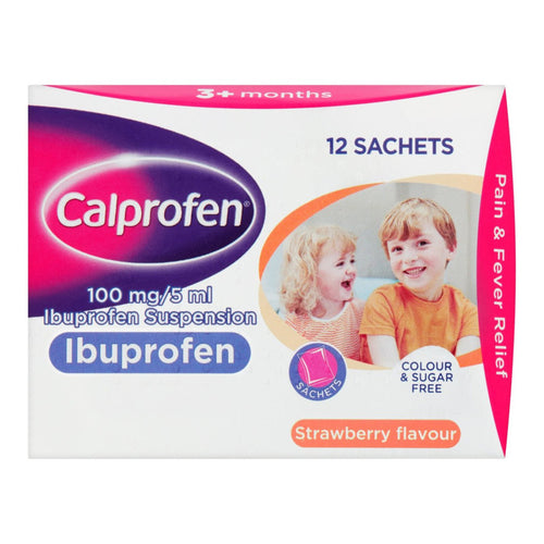 Calprofen Ibuprofen Suspension Sachets 12x5