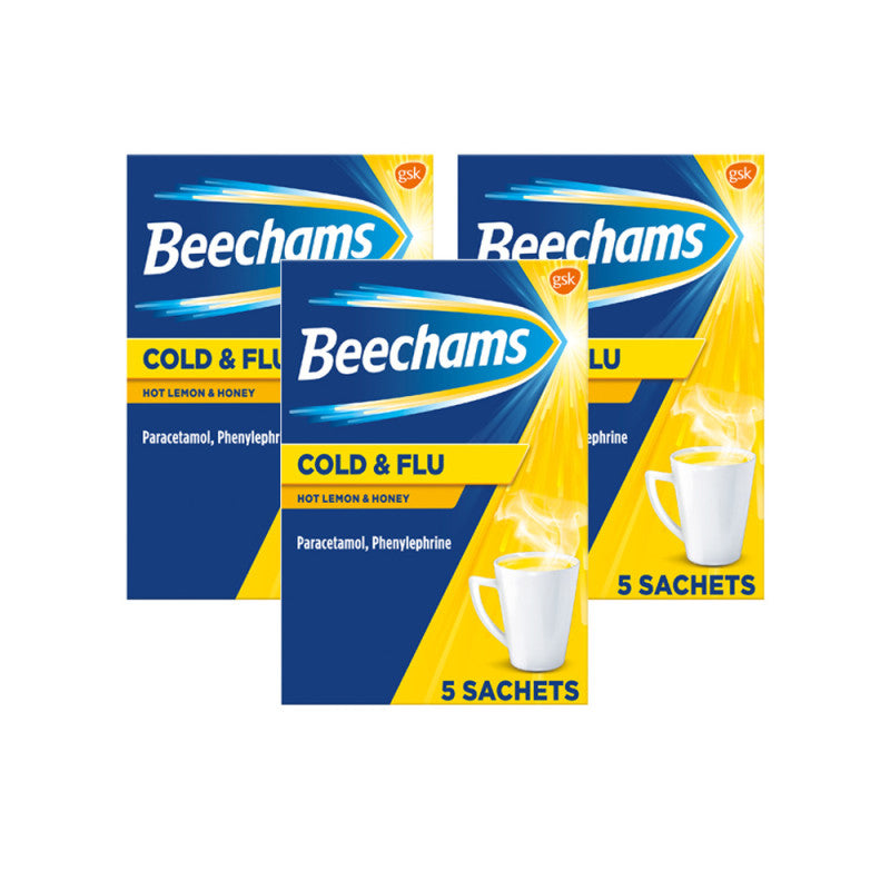 Beechams Cold & Flu Honey & Lemon Triple Pack