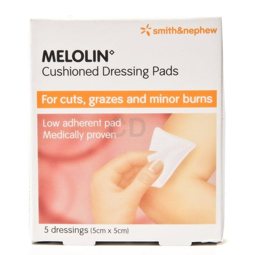 Melolin Cushioned Dressing Pads 5cmx5cm