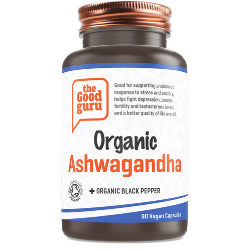 The Good Guru Organic Ashwagandha + Original Black Pepper - 90 Capsules