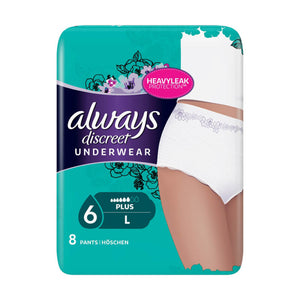 Always Discreet Pants For Sensitive Bladder Large