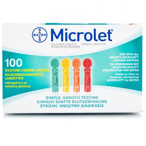 Bayer Microlet Coloured Lancets 0.5mm/28g