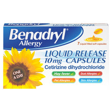 Load image into Gallery viewer, Benadryl Allergy Liquid Release 10mg Capsules