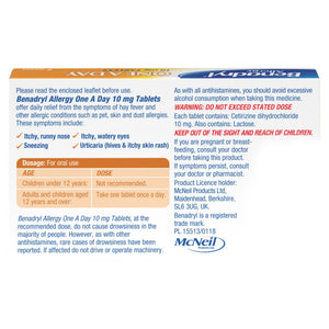 Benadryl One A Day Relief Tablets