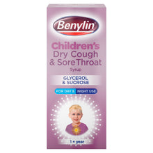 Load image into Gallery viewer, Benylin Children&#39;s Dry Cough and Sore Throat Syrup