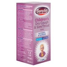 Load image into Gallery viewer, Benylin Children&#39;s Dry Cough and Sore Throat Syrup