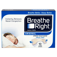 Load image into Gallery viewer, Breathe Right Congestion Relief Nasal Strips Original Large 6 Pack