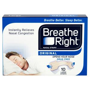 Breathe Right Congestion Relief Nasal Strips Original Large 6 Pack