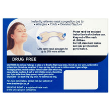 Load image into Gallery viewer, Breathe Right Congestion Relief Nasal Strips Original Large 6 Pack