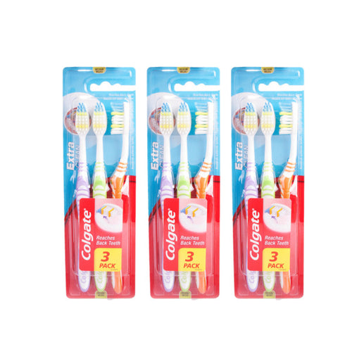 Colgate Extra Clean Toothbrush Trio Triple Pack