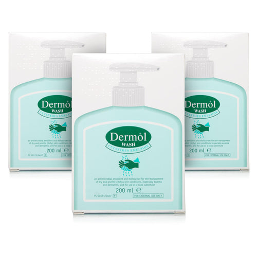 Dermol Wash Emulsion - 3 Pack