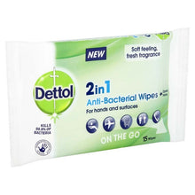 Load image into Gallery viewer, Dettol 2 in 1 Travel Wipes