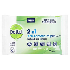 Dettol 2 in 1 Travel Wipes