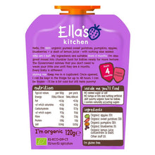 Load image into Gallery viewer, Ella's Kitchen Stage 1 Sweet Potatoes, Pumpkins, Apples and Blueberries