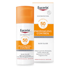 Load image into Gallery viewer, Eucerin Sun Fluid Anti Ageing Face SPF50