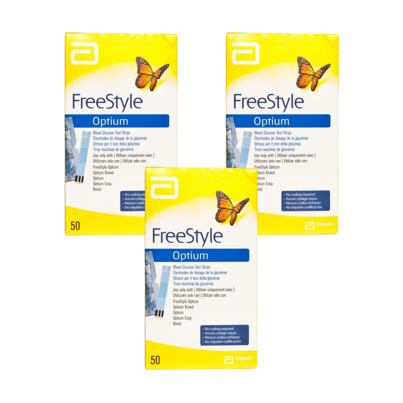 Freestyle Optium Plus Glucose Test Strips - Triple Pack