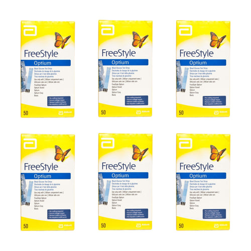 Freestyle Optium Plus Glucose Test Strips - 6 Pack