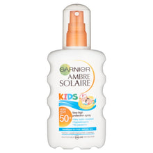 Load image into Gallery viewer, Garnier Ambre Solaire Kids Sun Cream Spray SPF50+