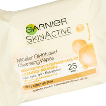 Load image into Gallery viewer, Garnier Miceller Oil-Infused Cleansing Wipes
