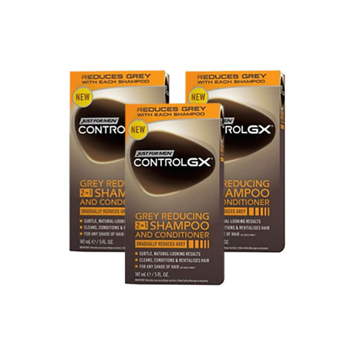Just For Men Control GX Grey Reducing Shampoo and Conditioner Triple Pack