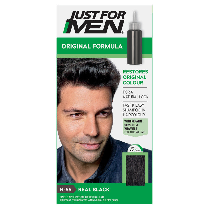 Just For Men Shampoo-In Hair Colour - Real Black