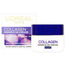 Load image into Gallery viewer, L&#39;Oreal Paris Collagen Wrinkle De-Crease Night Cream
