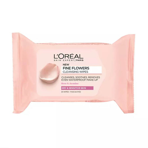 L'Oreal Paris Fine Flowers Cleansing Wipes for Dry and Sensitive Skin