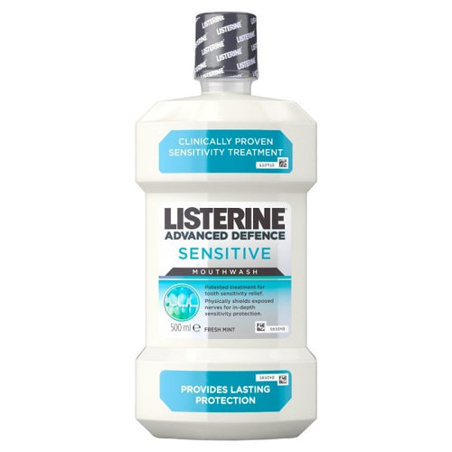 Listerine Advanced Defence Sensitive Mouthwash Fresh Mint 500ml