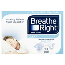 Load image into Gallery viewer, Breathe Right Nasal Strips Clear Small/Medium Eight Pack
