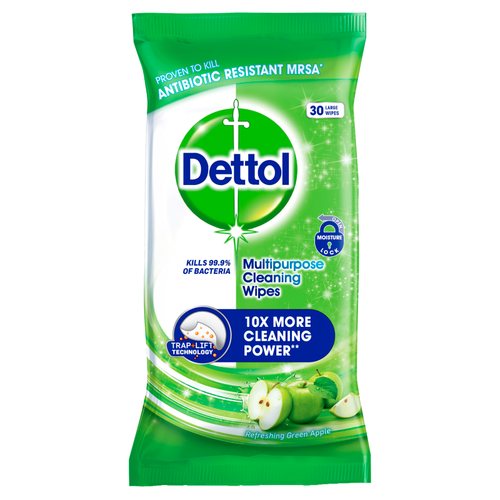 Dettol Multipurpose Cleaning Wipes Green Apple