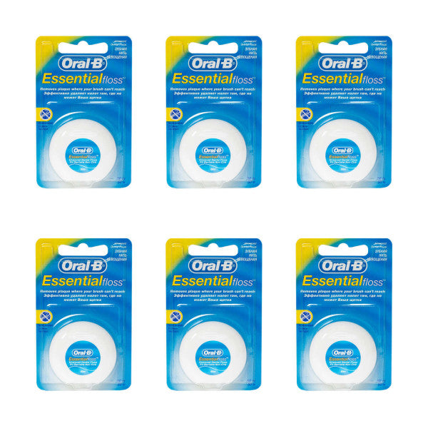 Oral-B Essential Unwaxed Dental Floss 6 Pack