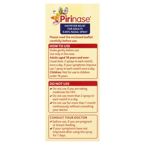 Pirinase Hayfever Relief for Adults 0.05% Nasal Spray