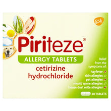 Load image into Gallery viewer, Piriteze Antihistamine Allergy Relief Tablets Cetrizine