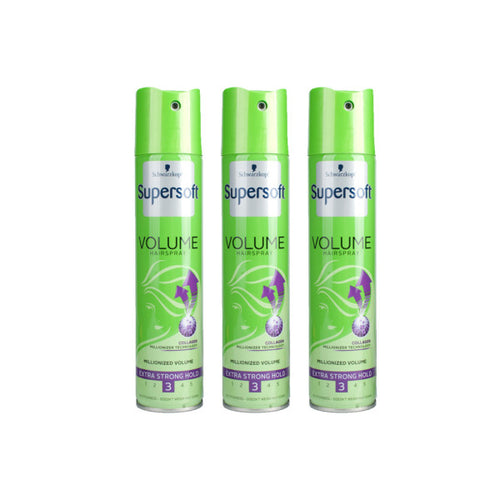 Schwarzkopf Supersoft Volume Hairspray Triple Pack