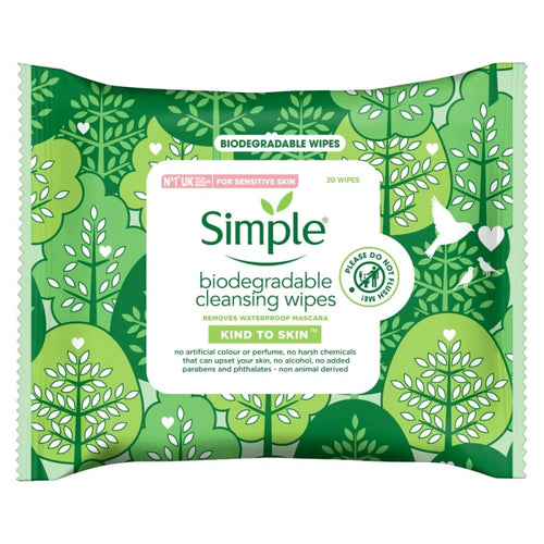 Simple Kind to Skin Biodegradable Cleansing Face Wipes