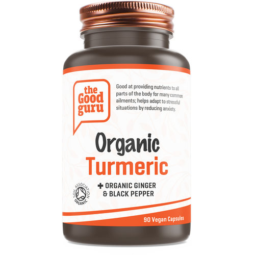 The Good Guru Organic Turmeric + Ginger & Black Pepper - 90 Vegan Capsules